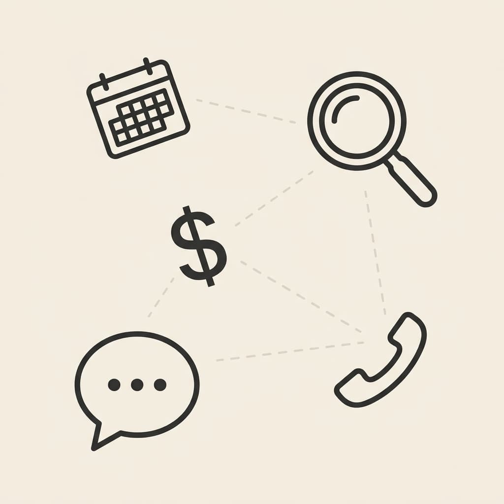 Overwhelmed business owner juggling marketing tasks