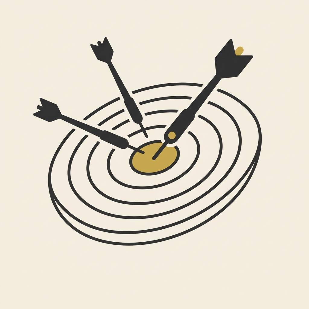 Illustration of darts hitting a target for a focused Tampa home services Google Ads budget